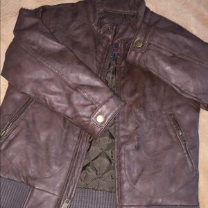 Boys (Size Five) Gap Faux Leather Jacket